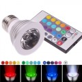 3W E27 16 Color 80LM LED RGB Magic Light Bulb with Wireless Remote Control